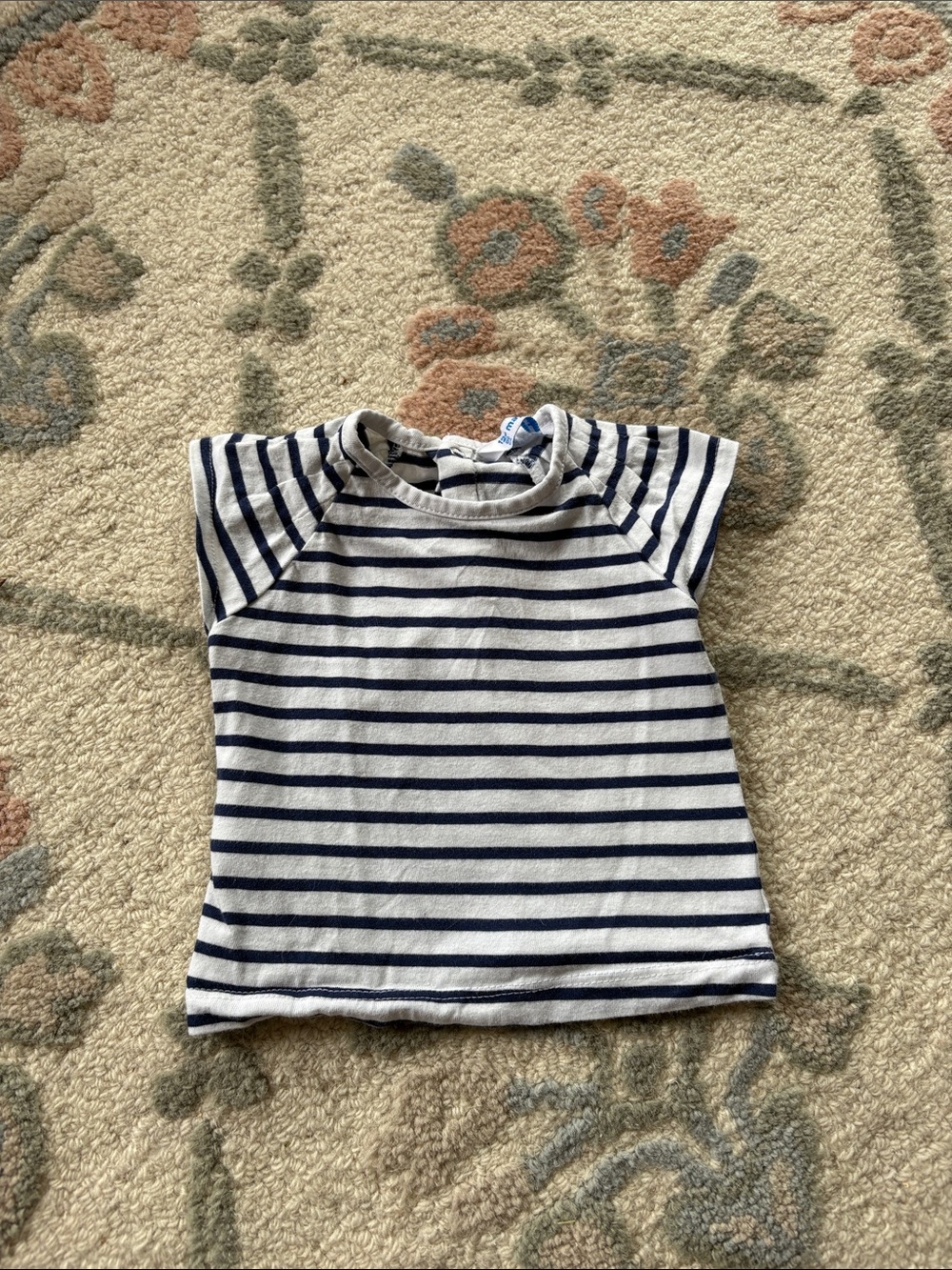 Mayoral Navy & White Striped Short Sleeve Tee